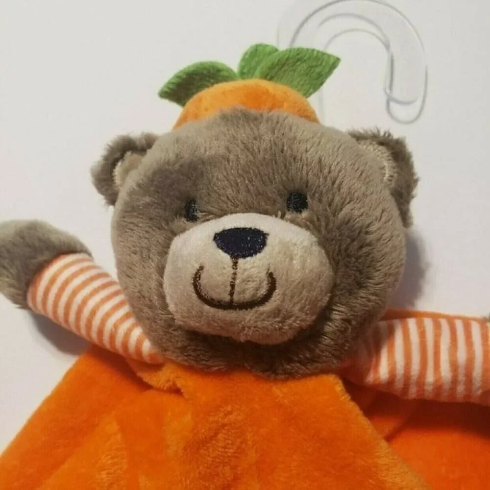 Carter's Halloween Bear Lovey Pumpkin toy New